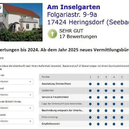 Apartment Am Inselgarten Eg 2 Ostseebad Heringsdorf